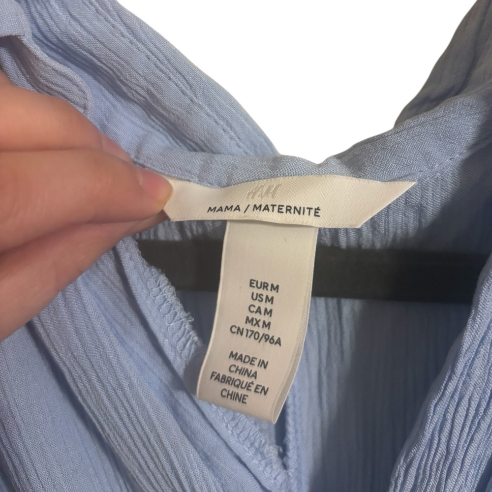 H&M Mama Maternity Blue Dress Medium - Picture 2 of 5